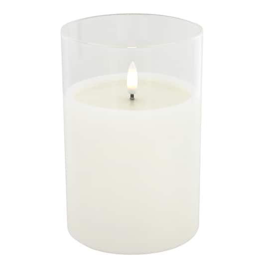 4" x 6" LED Glass Wax Flickering Candle by Ashland